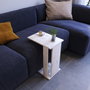 Hanah Home Mesa Auxiliar Pasific C Blanco y Negro 30x43x61cm Tablero Melamina 18mm